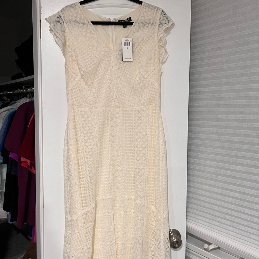 Ralph Lauren white lace dress
